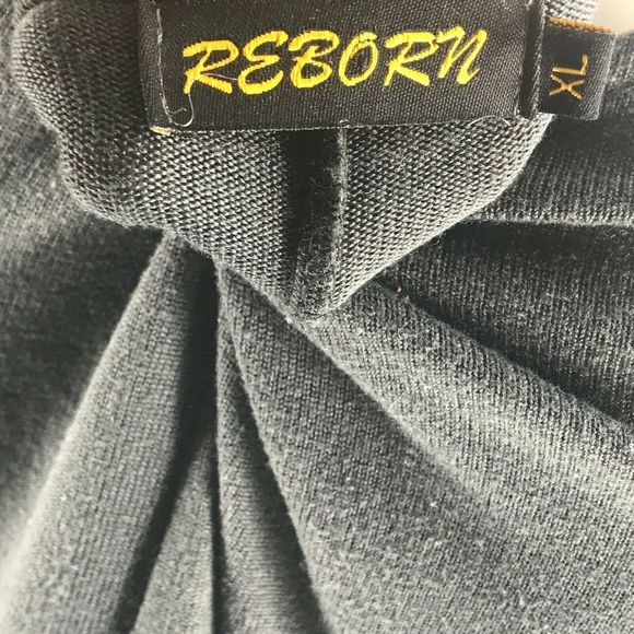 Reborn Maxi Dress Size XL Gray Cold Shoulder - Picture 4 of 5